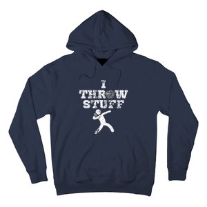 Classic Aged I Throw Stuff Shot Put Athlete Throwing Hoodie