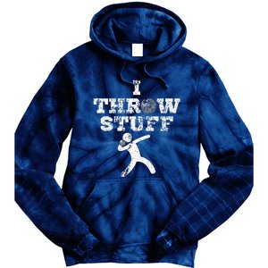 Classic Aged I Throw Stuff Shot Put Athlete Throwing Tie Dye Hoodie