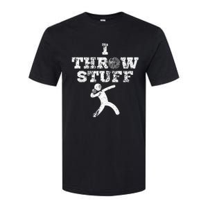 Classic Aged I Throw Stuff Shot Put Athlete Throwing Softstyle CVC T-Shirt