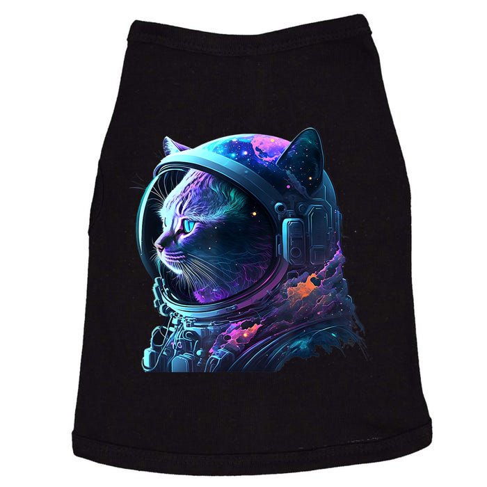 Cat Astronaut In Space Suit And Helmet In The Cosmos Funny Doggie Tank