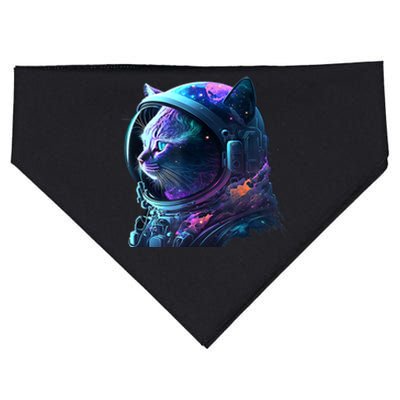 Cat Astronaut In Space Suit And Helmet In The Cosmos Funny USA-Made Doggie Bandana