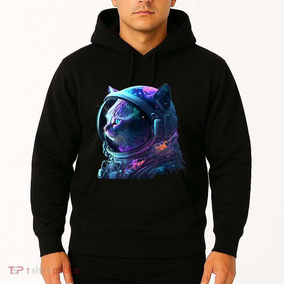 Cat Astronaut In Space Suit And Helmet In The Cosmos Funny Hoodie