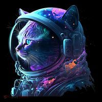 Cat Astronaut In Space Suit And Helmet In The Cosmos Funny Hoodie