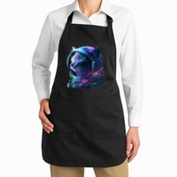 Cat Astronaut In Space Suit And Helmet In The Cosmos Funny Apron