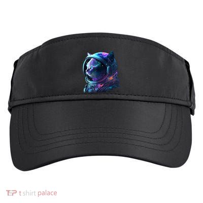 Cat Astronaut In Space Suit And Helmet In The Cosmos Funny Adult Drive Performance Visor