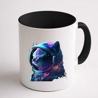 Cat Astronaut In Space Suit And Helmet In The Cosmos Funny Mug