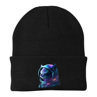 Cat Astronaut In Space Suit And Helmet In The Cosmos Funny Beanie