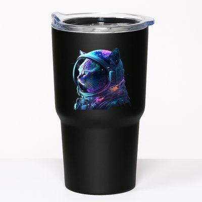 Cat Astronaut In Space Suit And Helmet In The Cosmos Funny Tumbler