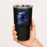 Cat Astronaut In Space Suit And Helmet In The Cosmos Funny Tumbler