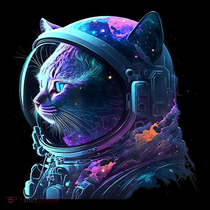 Cat Astronaut In Space Suit And Helmet In The Cosmos Funny Youth Performance Sprint T-Shirt