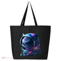 Cat Astronaut In Space Suit And Helmet In The Cosmos Funny 25L Jumbo Tote