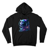 Cat Astronaut In Space Suit And Helmet In The Cosmos Funny Tall Hoodie