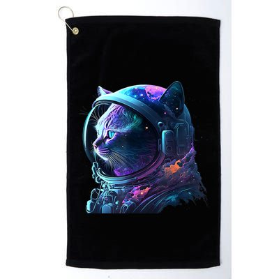 Cat Astronaut In Space Suit And Helmet In The Cosmos Funny Golf Towel