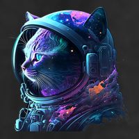 Cat Astronaut In Space Suit And Helmet In The Cosmos Funny Microfiber Hand Towel