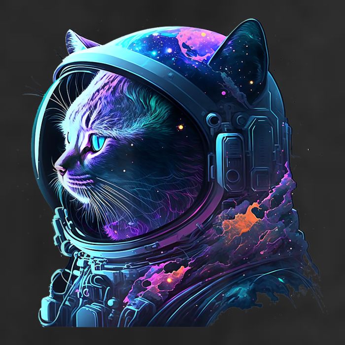 Cat Astronaut In Space Suit And Helmet In The Cosmos Funny Microfiber Hand Towel