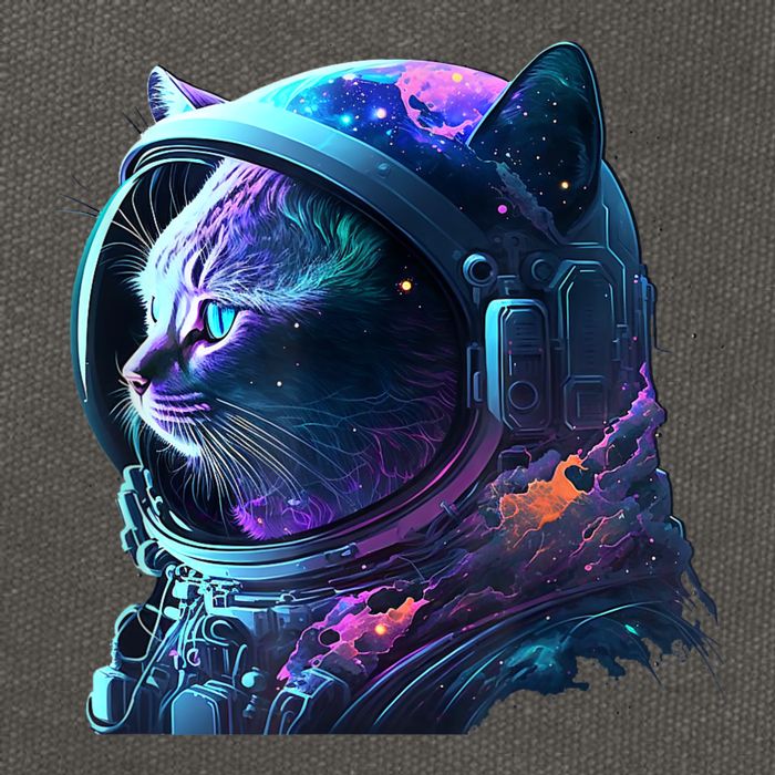 Cat Astronaut In Space Suit And Helmet In The Cosmos Funny Cotton Canvas Backpack