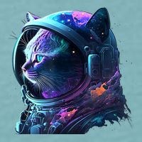 Cat Astronaut In Space Suit And Helmet In The Cosmos Funny Sueded Cloud Jersey T-Shirt