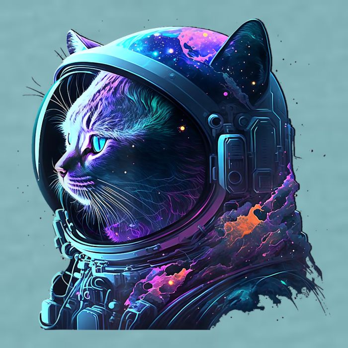 Cat Astronaut In Space Suit And Helmet In The Cosmos Funny Sueded Cloud Jersey T-Shirt