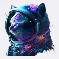 Cat Astronaut In Space Suit And Helmet In The Cosmos Funny Garment-Dyed Sweatshirt