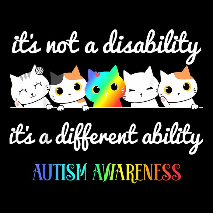 Cat Autism It's Not a Disability It's a Different Ability Drawstring Bag