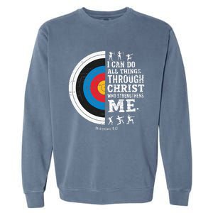 Christian Archery I Can Do All Things Religious Faith Garment-Dyed Sweatshirt