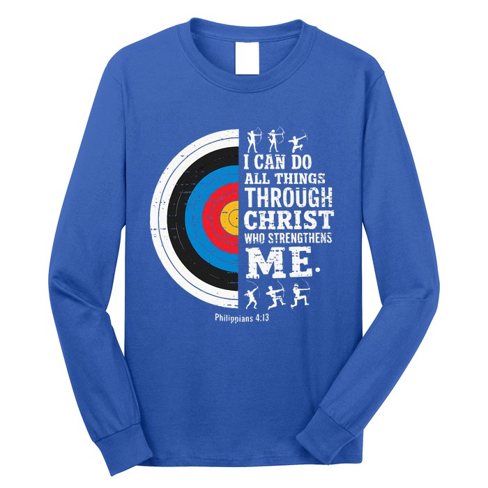 Christian Archery I Can Do All Things Religious Faith Long Sleeve Shirt