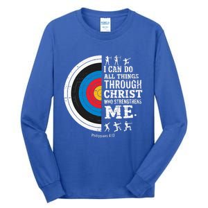 Christian Archery I Can Do All Things Religious Faith Tall Long Sleeve T-Shirt