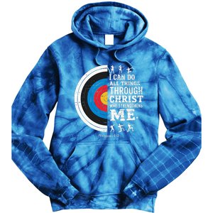 Christian Archery I Can Do All Things Religious Faith Tie Dye Hoodie