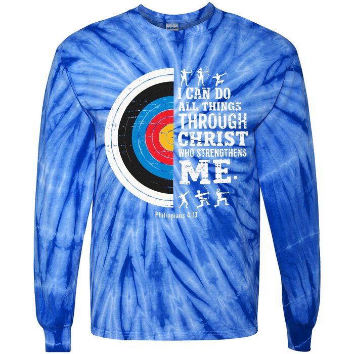 Christian Archery I Can Do All Things Religious Faith Tie-Dye Long Sleeve Shirt