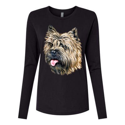 Cairn Terrier Womens Cotton Relaxed Long Sleeve T-Shirt