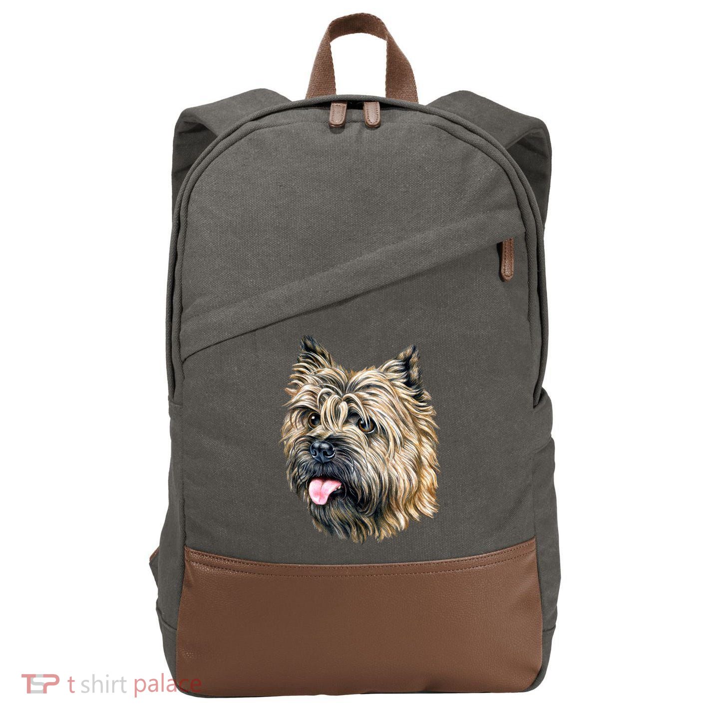 Cairn Terrier Cotton Canvas Backpack
