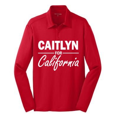 Caitlyn For California  Silk Touch Performance Long Sleeve Polo