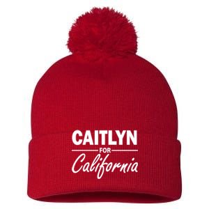 Caitlyn For California  Pom Pom 12in Knit Beanie