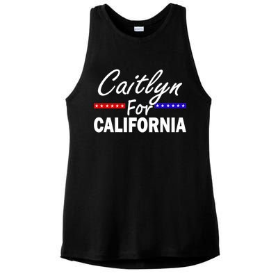 Caitlyn For California Governor Ladies PosiCharge Tri-Blend Wicking Tank