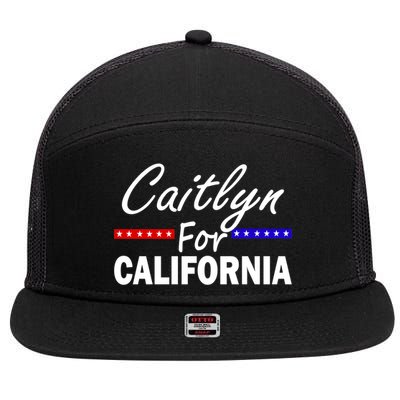 Caitlyn For California Governor 7 Panel Mesh Trucker Snapback Hat