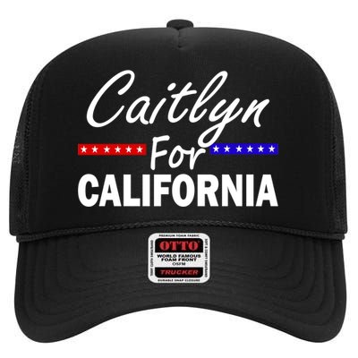 Caitlyn For California Governor High Crown Mesh Back Trucker Hat