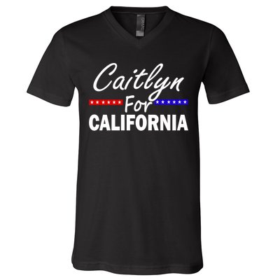 Caitlyn For California Governor V-Neck T-Shirt