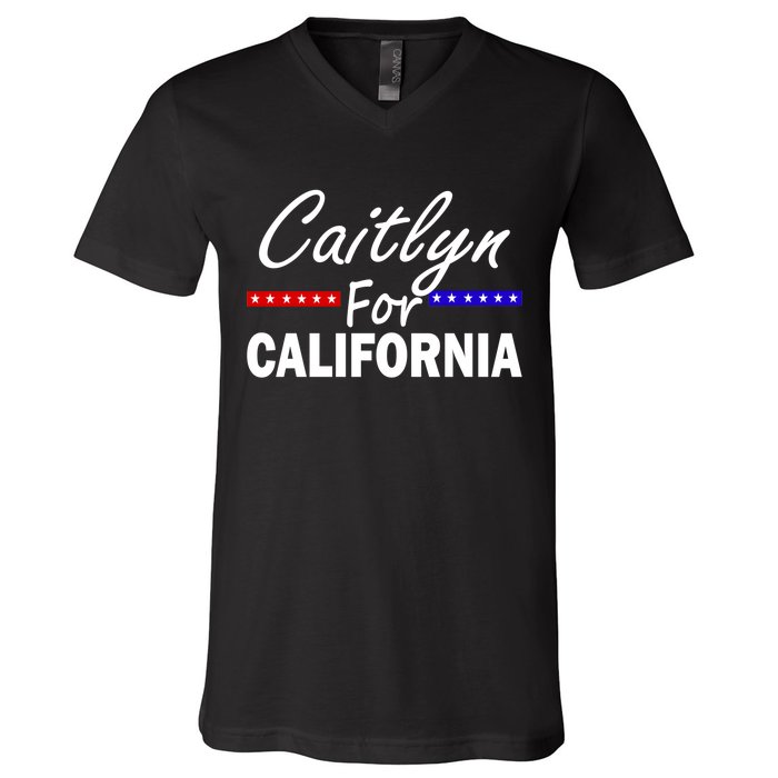 Caitlyn For California Governor V-Neck T-Shirt