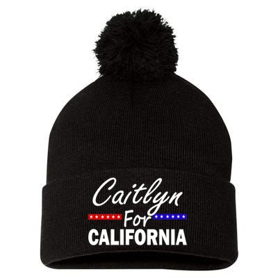 Caitlyn For California Governor Pom Pom 12in Knit Beanie