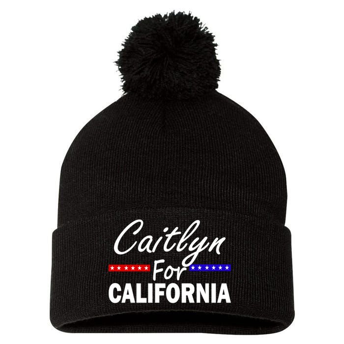 Caitlyn For California Governor Pom Pom 12in Knit Beanie