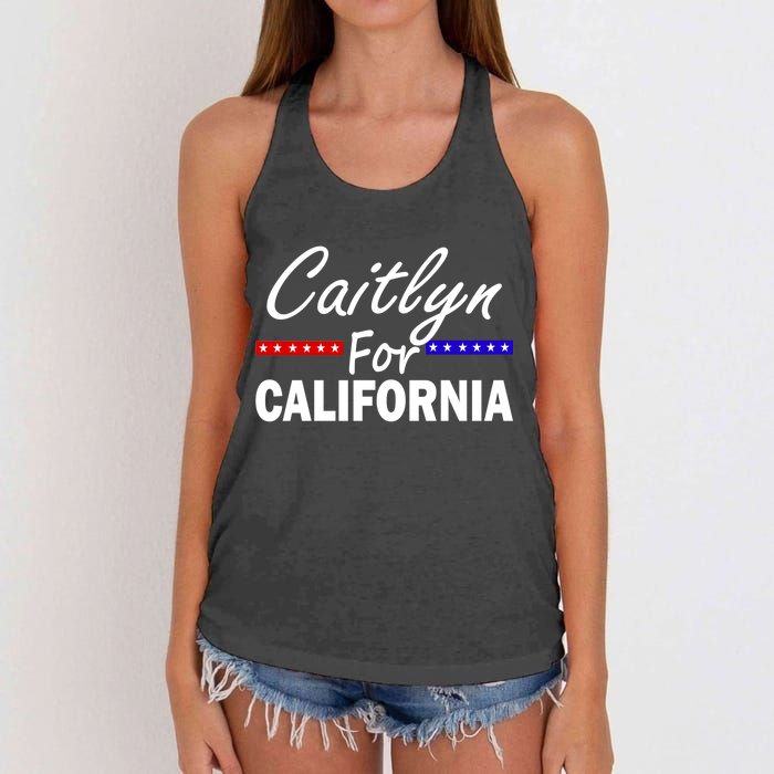 Caitlyn For California Governor Women's Knotted Racerback Tank