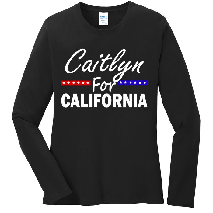 Caitlyn For California Governor Ladies Long Sleeve Shirt