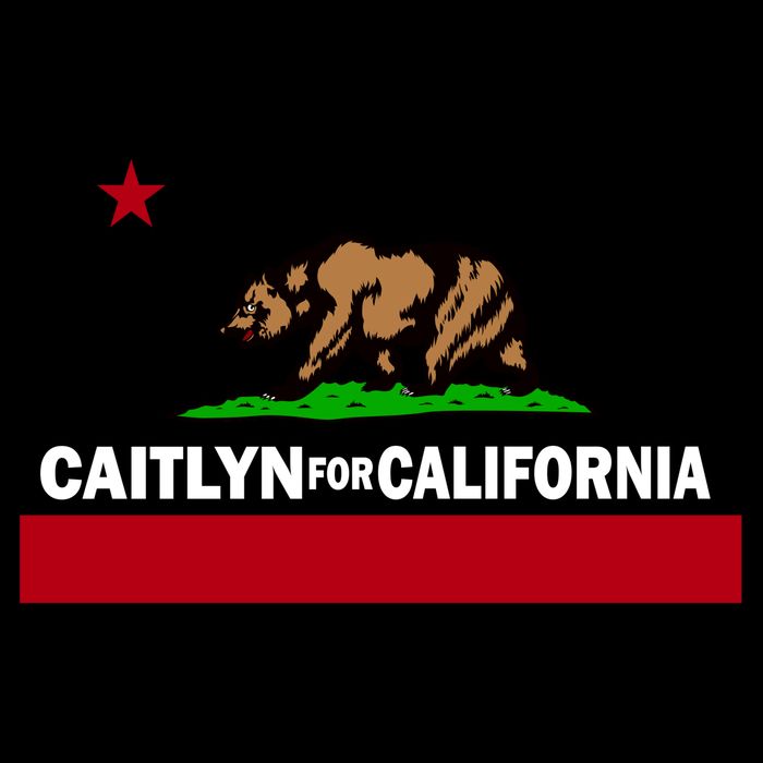 Caitlyn For California Governor Jenner Cali Flag Drawstring Bag
