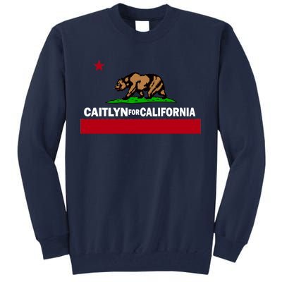 Caitlyn For California Governor Jenner Cali Flag Tall Sweatshirt