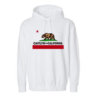 Caitlyn For California Governor Jenner Cali Flag Garment-Dyed Fleece Hoodie