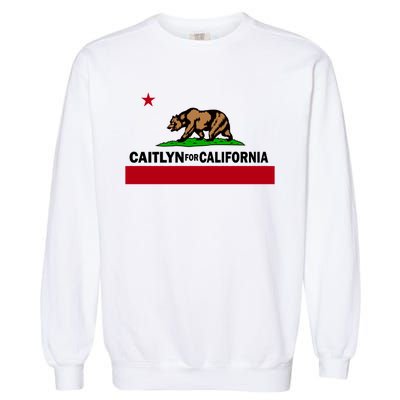 Caitlyn For California Governor Jenner Cali Flag Garment-Dyed Sweatshirt