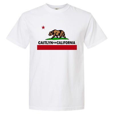 Caitlyn For California Governor Jenner Cali Flag Garment-Dyed Heavyweight T-Shirt