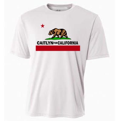 Caitlyn For California Governor Jenner Cali Flag Cooling Performance Crew T-Shirt