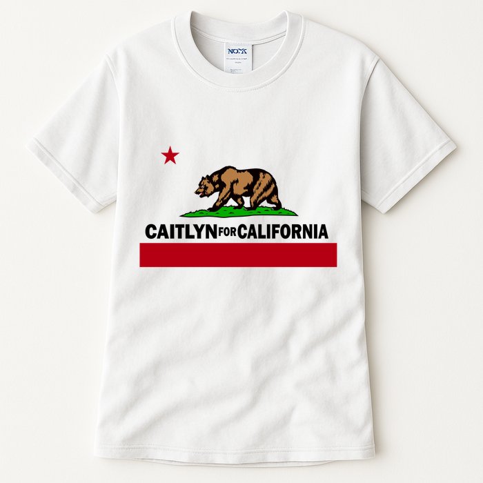 Caitlyn For California Governor Jenner Cali Flag Tall T-Shirt
