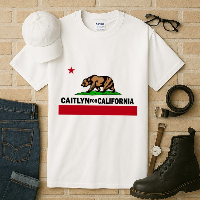 Caitlyn For California Governor Jenner Cali Flag Tall T-Shirt